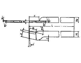 IMPA手冊 編號63304331型高速鋼頭切割車刀(圖1)