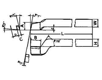 IMPA手冊 編號63308962型（左/右）高速鋼頭車刀(圖1)
