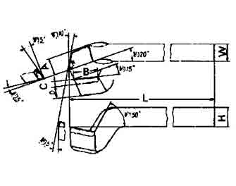 IMPA手冊 編號63310363型（左/右）高速鋼頭車刀(圖1)