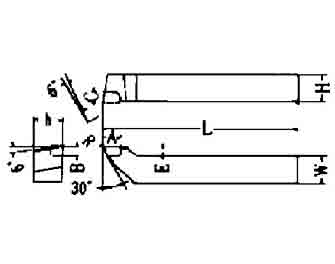 IMPA手冊 編號63281851-52,91-95型超硬尖端車刀(圖1)
