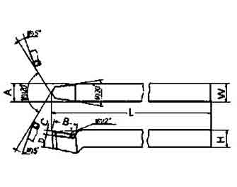 IMPA手冊 編號63300410型高速鋼頭車刀(圖1)