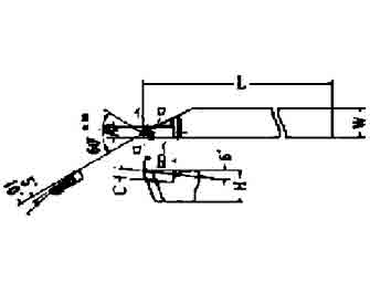 IMPA手冊 編號63279643-50型超硬尖端車刀(圖1)