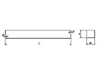 IMPA手冊(cè) 編號(hào)632603高速鋼方形車刀(圖1)