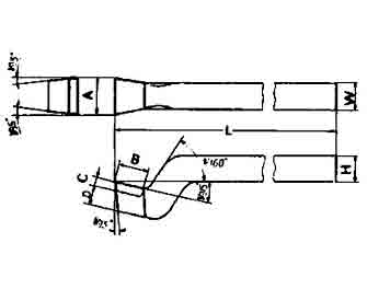 IMPA手冊 編號63311664型高速鋼頭車刀(圖1)