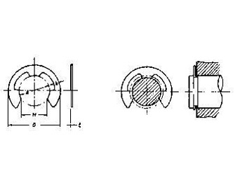 IMPA手冊 編號6955XX止動圈E型(圖1)