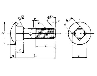 IMPA手冊 編號6910XX圓頭方頸螺栓(圖1)