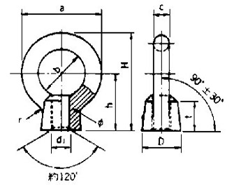 IMPA手冊 編號693401環首螺帽(圖1)