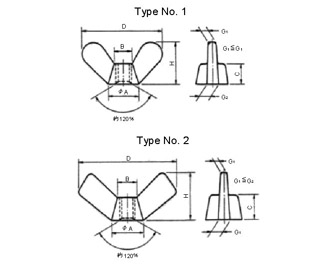 IMPA手冊 編號6930XX蝴蝶螺帽(圖1)