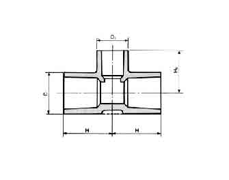 IMPA手冊 編號733051供水管路P.V.C T型接頭(圖1)