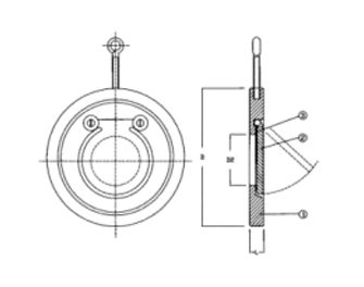 IMPA手冊 編號755980青銅旋轉止逆閥(圖1) IMPA手冊 編號755980青銅旋轉止逆閥(圖1)