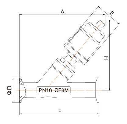 JF2000蒸汽角座閥外形結構圖 JF2000蒸汽角座閥(圖3)